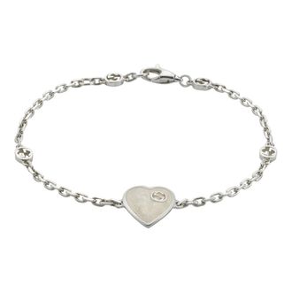 Gucci Pulsera con coraz&oacute;n esmaltado - Accessories - Mujer - Blanco - ONE SIZE