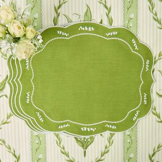 Mrs. Alice Green Lily of the Valley Eloise Linen Placemats at Nordstrom