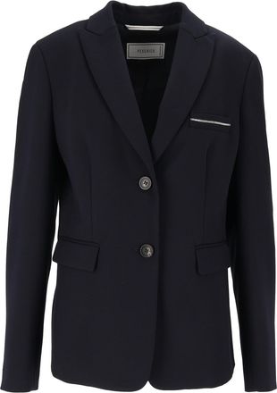 PESERICO Black Tailored Classic Lapel Blazer