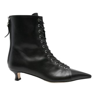 Aeyde Trixi veterlaars - Dames - Schoenen - Zwart - Maat: 38 EU Leer