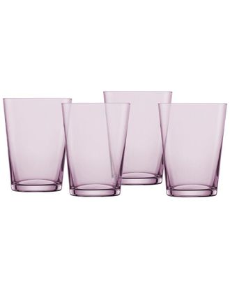 Zwiesel Glas Set Of 4 Together Crystal Glass Lilac All Purpose/ Water Glasses