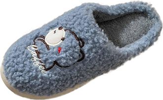 Generic Mens Slippers Slip Ons Fleece Indoor & Outdoor Non-Slip Slippers Mens Wide Fit Casual Cozy Stylish House Shoes Men Memory Foam Funny Footwear Winter H