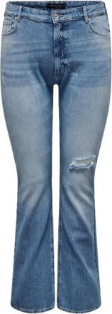 Only Carmakoma Flared Jeans - Dames - Flared Jeans - Blauw - 3XL L32 - Katoen - Jeans