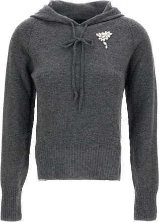 Simone Rocha Embellished Cashmere Hoodie