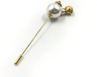 Ferragamo Pin Brooch, Pearl Style, Womens Box (Pre-Owned)