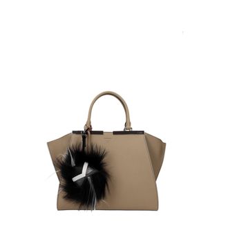 Fendi Mens Black Leather Keychain Accessory