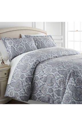 Southshore Fine Linens Luxury Premium Oversized Boho Paisley Print Reversible Comforter 3-Piece Set in Boho Paisley Grey at Nordstrom Rack, Size Twin