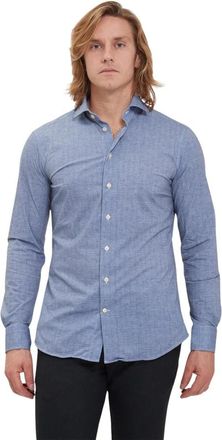 Traiano Rossini Radical Shirt - Heren - Casual Overhemden - Blauw - M - Overhemden