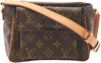 Louis Vuitton Pre-owned Viva Cite PM Monogram Coated Canvas Schoudertas - Dames - Vintage Schoudertas - Bruin - ONE Size - Leer - Vintage