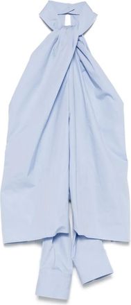 Stella McCartney Top smanicato con scollo allamericana - Blu