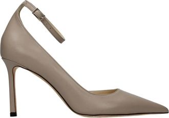 Jimmy Choo London Leren Pumps met Hoge Hak - Dames - Pumps - Grijs - 36 EU - Leer - Schoenen
