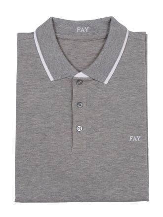 Fay Polo Db Collar Piquet Str. Stripes