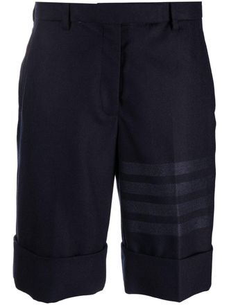 Thom Browne Shorts met zijstreep - Blauw