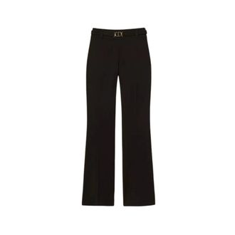 Twinset Dames, Broeken, Zwart, Maat: M Leer