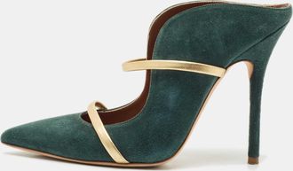 Malone Souliers Green Suede Maureen Pumps