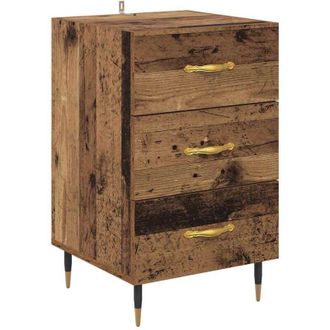 vidaXL Armario De Noche Con Caj&oacute;n Madera Vieja 40 X 40 X 66 Cm Vidaxl