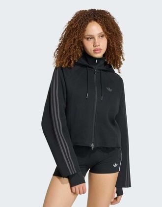 adidas Originals SST 2.0 - Felpa con cappuccio corta nera / nero utility