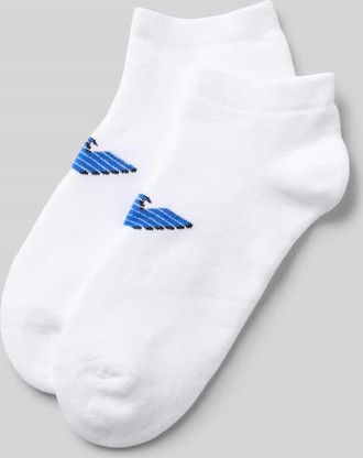 Emporio Armani Socken mit Label-Print im 2er-Pack in Weiss, Größe 40-46
