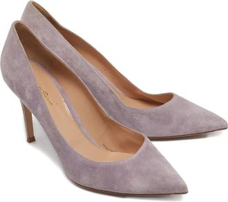 Gianvito Rossi Pumps a punta in pelle scamosciata - Viola