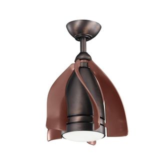 Netlighting Kichler Terna Ceiling Fan Oil Bronze 38cm LED Remote Control in Brown