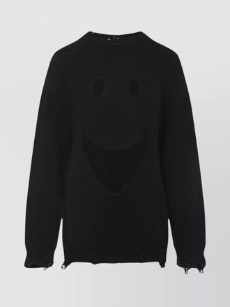 Moschino virgin wool cropped cutout jumper