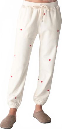 Electric & Rose Classic Drawstring Jogger In Ivory