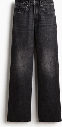 H&M Wide High Jeans - Schwarz