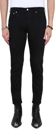 Alexander McQueen Knoopsluiting Biker Jeans - Heren - Slim Fit Jeans - Zwart - XL - Jeans