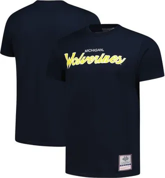 Mitchell & Ness Mens Mitchell & Ness Navy Michigan Wolverines Elite Script T-Shirt at Nordstrom, Size Medium