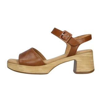 Gabor Schoenen, Dames, Bruin, 38 EU, Leer, Camel Sandalen Stijlvol Comfort