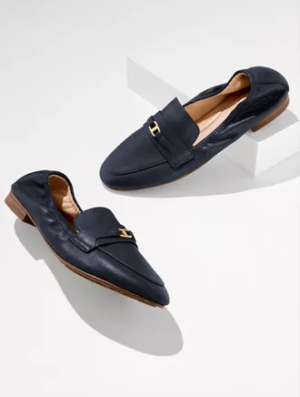 Talbots Katrina Bit Nappa Loafers - Blue - 10 1/2 M Talbots