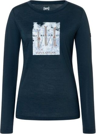 super.natural Triple Ski L/S Merinolongsleeve f&uuml;r Damen | blau