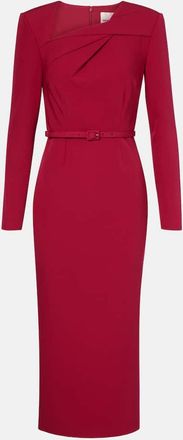 Roland Mouret Abito midi in crêpe con cintura