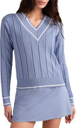 Rhone Varsity Rib Sweater in Hydrangea Blue at Nordstrom, Size Xx-Large