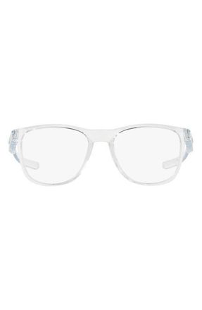 Oakley 52mm Round Optical Glasses in Polished Clear at Nordstrom
