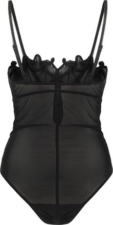 Y / Project Womens Black Tulle Bodysuit Elastane Tops Top