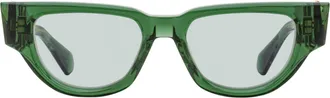 Valentino VLS-103 Oversized Cat-Eye Sunglasses - Green