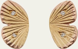 James Banks Baby Asterope Diamond Stud Earrings in 18k Yellow Gold with White Diamonds