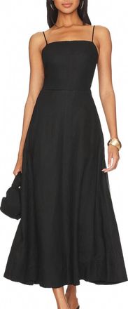 Enza Costa Womens Laced Open Back Midi Dress In Black