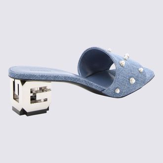 Givenchy Womens Sandals Medium Blue _cover Le - Sole