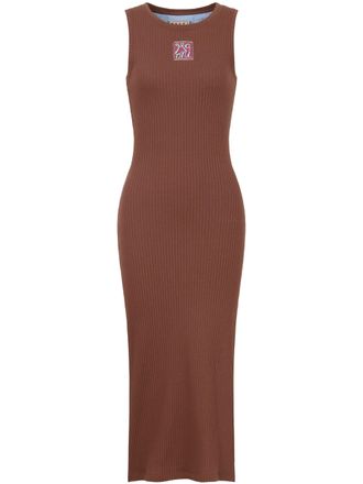 Marni Fitted Midi Dress with Ribbed Texture