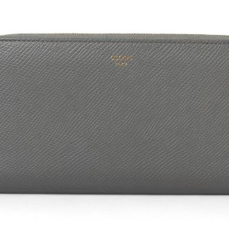 Celine Gray Leather Long Wallet (Bi-Fold) (Pre-Owned)