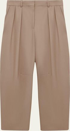 Loewe Double Pleated Wool Barrel Trousers
