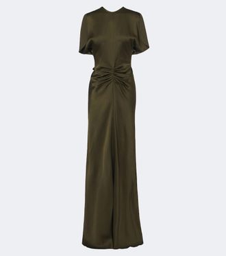 Victoria Beckham Isabella ruched satin gown