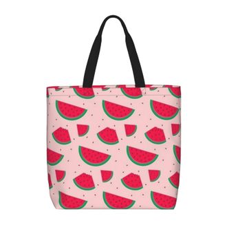 Generic Women Handbag Fruit Pattern Watermelon Tote Bag Reusable Large Capacity Shopping Bags, For Christmas, Birthday, Graduation, Swim, Wedding