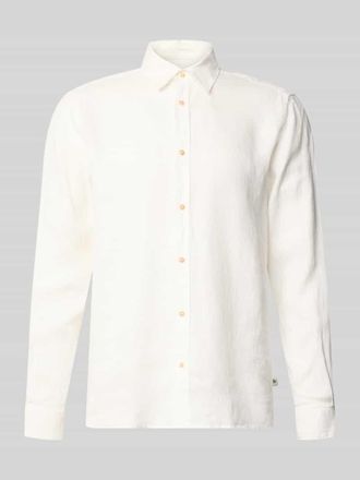 s.Oliver Red Label Regular Fit Freizeithemd aus reinem Leinen in Weiss, Gr&ouml;&szlig;e XXL