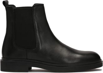 Kazar Zwarte instappers in glad leer - Heren - Chelseaboots - Zwart - 43 EU - Leer - Schoenen