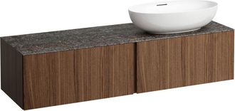 Laufen Il Bagno Alessi Cajonera, Encimera De Piedra Marrone - Laufen