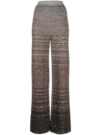 Missoni sequin-embellished straight-leg trousers - Black