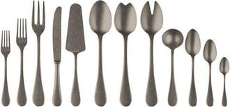 Mepra Vintage Pewter Flatware Set - 67 Pieces in Black Gold at Nordstrom